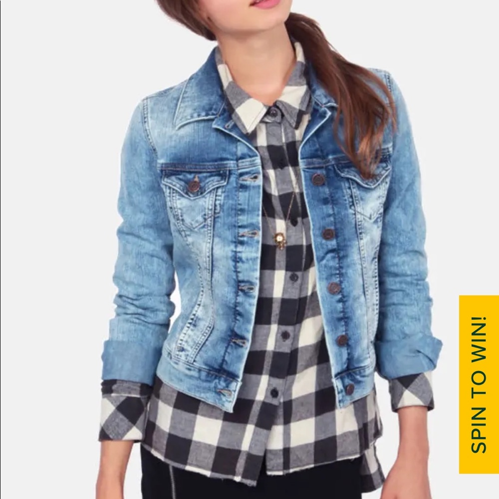 Mavi Jean Jacket. Cute, sunbleached, size small.